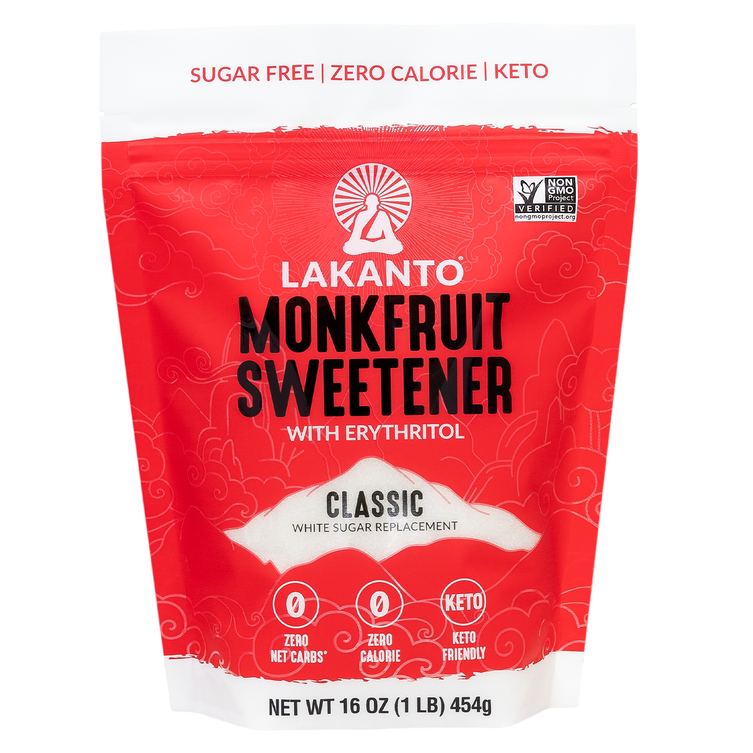 Chất tạo ngọt tự nhiên chiết xuất La Hán Quả LAKANTO Trắng (LAKANTO Monkfruit Sweetener – White Sugar Replacement) – 235g & 454g