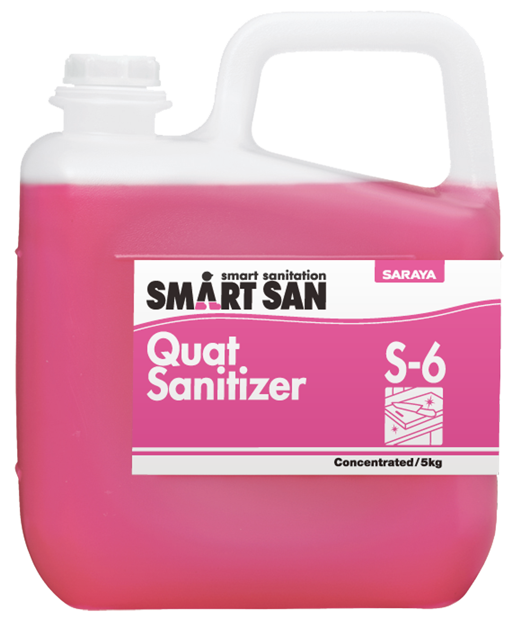 Dung dịch sát khuẩn bề mặt gốc QUAT Saraya Smart San Sanitizer S-6 – 5Kg