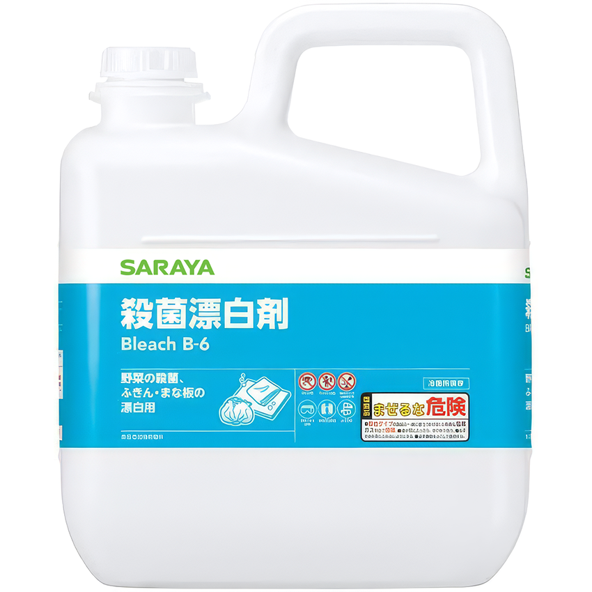 Dung Dịch Tẩy Trắng & Sát Khuẩn Gốc Chlorine Saraya Smart San Bleach B-6 – Can 5Kg